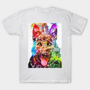 German Shepherd Alsatian Grunge T-Shirt